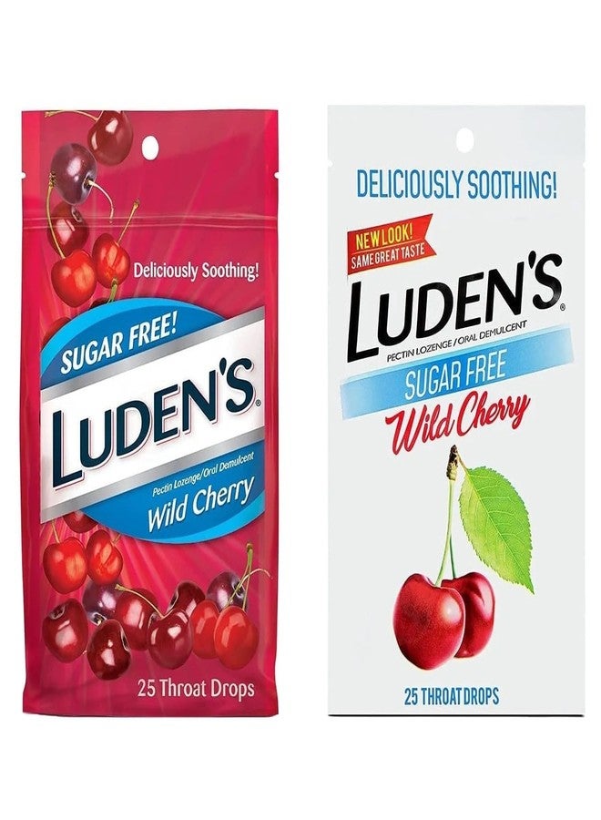 LUDEN'S Sugar Free Wild Cherry Throat Drops - Pectin Lozenge & Oral Demulcent - 25 ct (Pack of 6) - Image 2